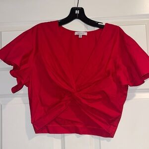 Lucy Paris Red Knot Front Top size M